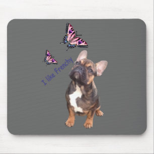 Französische Bulldogge Schmetterling  Bulldog Mousepad
