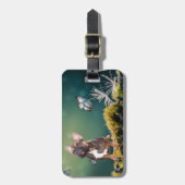 Französische Bulldogge Schmetterling French Bulldo Gepäckanhänger (Vorderseite vertikal)