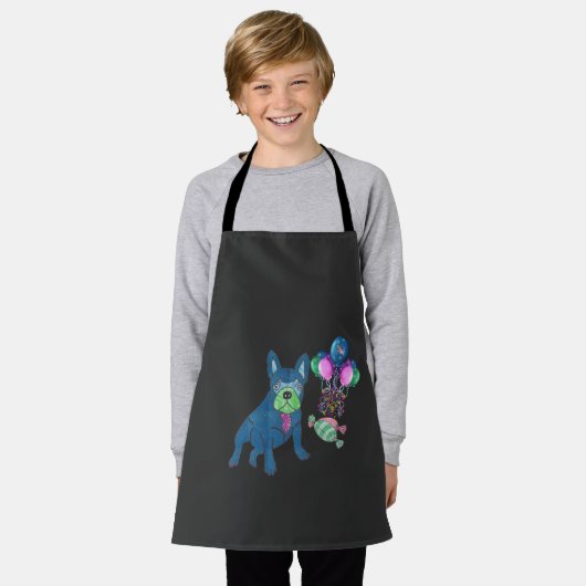 Französische Bulldogge Schürze (Getragen)