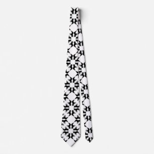 Französische Bulldogge Schwarz-Weiß-Tie Krawatte