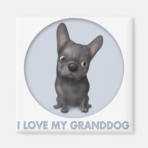 Französische Bulldogge (schwarzes) Granddog Magnet