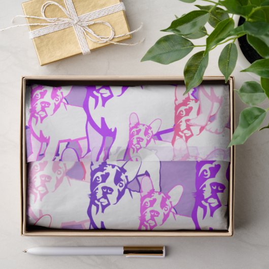 Französische Bulldogge Seidenpapier (Geschenk)