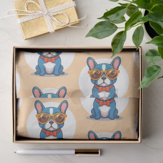 Französische Bulldogge Seidenpapier (Geschenk)