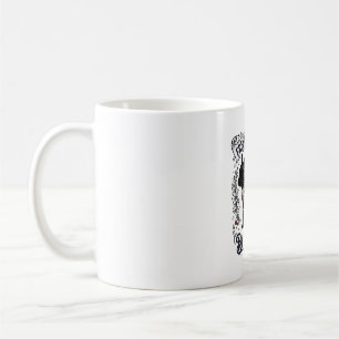 Französische Bulldogge Shirt Vintage Floral Hundel Kaffeetasse