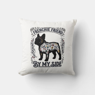 Französische Bulldogge Shirt Vintage Florales Hund Kissen