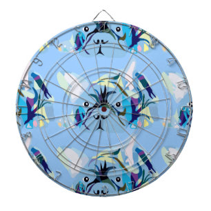 Französische Bulldogge Silhouette Dartscheibe