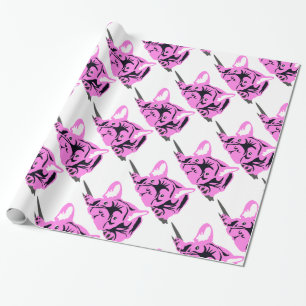 Französische Bulldogge Silhouette Geschenkpapier