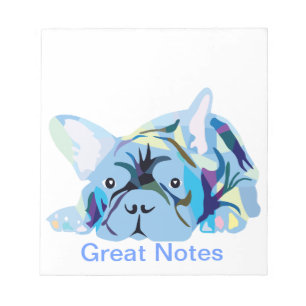 Französische Bulldogge Silhouette Notizblock