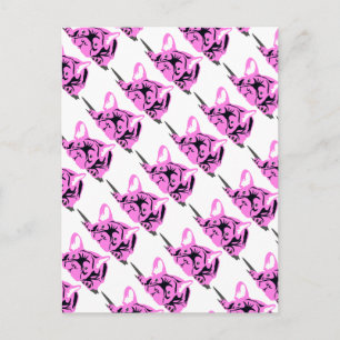 Französische Bulldogge Silhouette Postkarte