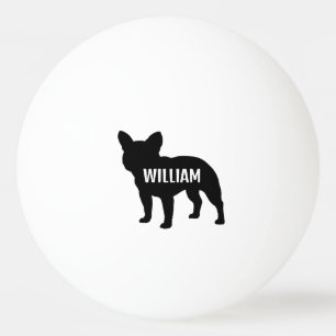 Französische Bulldogge Silhouette Tischtennisball