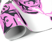 Französische Bulldogge Silhouette Variation  Geschenkpapier (Rolleneckpunkt)
