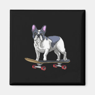 Französische Bulldogge Skateboard Skateboarding fü Magnet