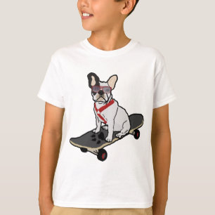 Französische Bulldogge Skateboarding w/sunglasses T-Shirt