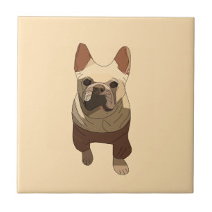 Französische Bulldogge, Soft Peach Fliese