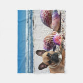 Französische Bulldogge Sommer French Bulldog Fleecedecke (Vorderseite)
