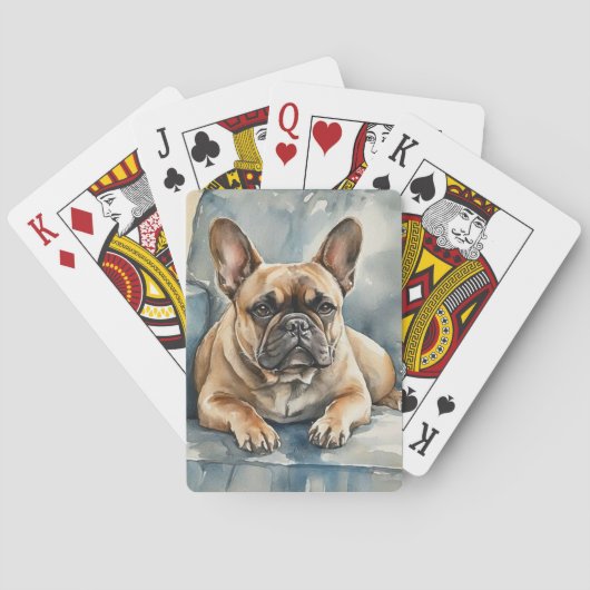 Französische Bulldogge Spielkarten (Rückseite)