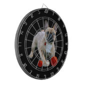 Französische Bulldogge Sprung French Bulldog Dartscheibe (Vorderseite Links)