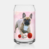 Französische Bulldogge Sprung French Bulldog Dosenglas (Rückseite)