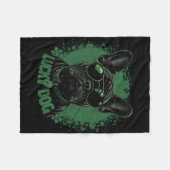 Französische Bulldogge - St. Patrick's Day Saint P Fleecedecke (Vorderseite (Horizontal))