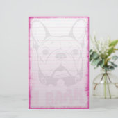 Französische Bulldogge stationär Briefpapier (Stehend Vorderseite)