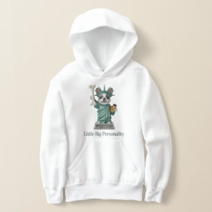 Französische Bulldogge Statue of Liberty Hunde Lie Hoodie