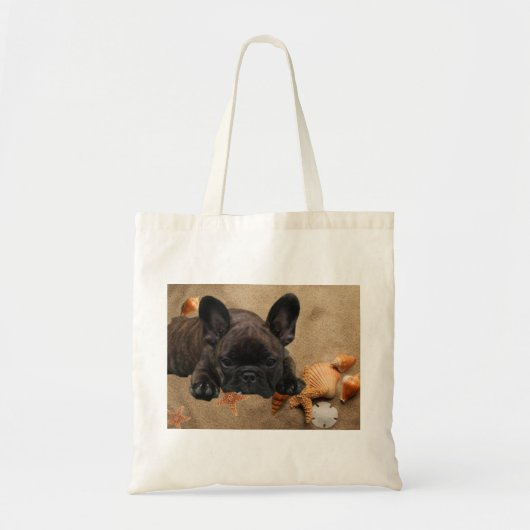 Französische Bulldogge Strand French Bulldog Tragetasche (Vorne)
