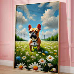Französische Bulldogge Süße Hund Wandkunst Poster
