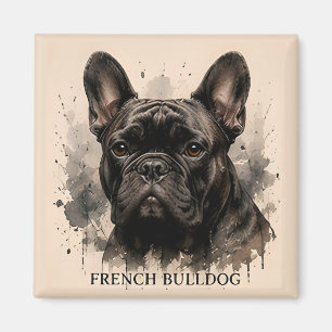 Französische Bulldogge Süßer Begleithund Porträt K Magnet