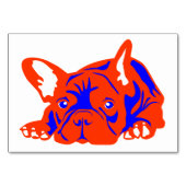 Französische Bulldogge Tablecard Tischnummer (Rückseite)