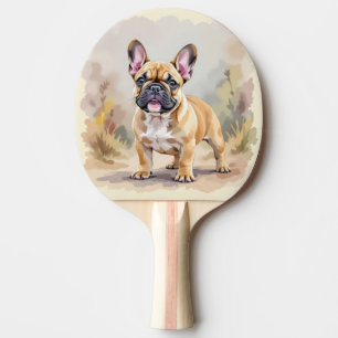 Französische Bulldogge Tan Fawn-farbene süße Frenc Tischtennis Schläger