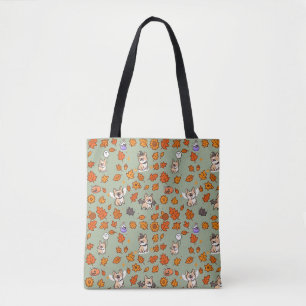 Französische Bulldogge-Tasche Halloween Floral Kaw Tasche