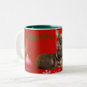 französische Bulldogge Tasse Weihnachten  (Vorderseite Links)