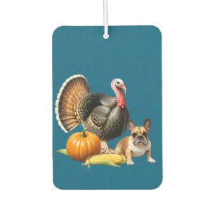 Französische Bulldogge Thanksgiving French Bulldog Autolufterfrischer