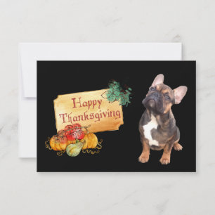 Französische Bulldogge Thanksgiving French Bulldog Save The Date