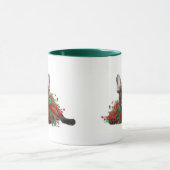 Französische Bulldogge tragender Weihnachtskragen Tasse (Zentrum)