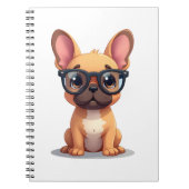 Französische Bulldogge trägt Brille Kopie Notizblock (Vorderseite)