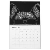Französische Bulldogge Typografie Kalender (Feb 2027)