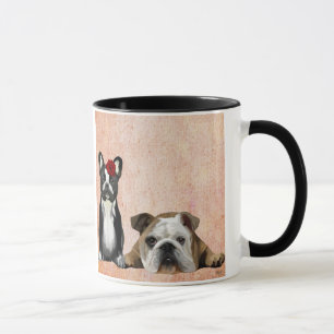 Französische Bulldogge und englische Bulldogge Tasse