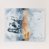 Französische Bulldogge und Landschaft verbinden ab Puzzle (Horizontal)