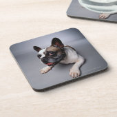 Französische Bulldogge Untersetzer (Linke Seite)