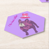 Französische Bulldogge Untersetzer mit Zylinder (angewinkelt)