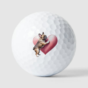 Französische Bulldogge Valentinstag French Bulldog Golfball