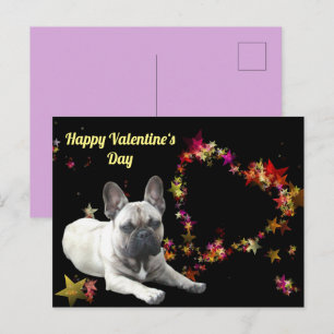 Französische Bulldogge Valentinstag French Bulldog Postkarte