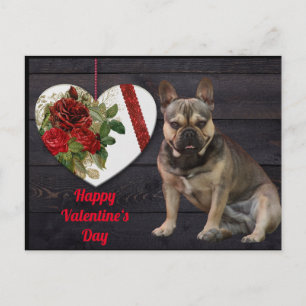 Französische Bulldogge Valentinstag French Bulldog Postkarte