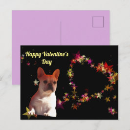 Französische Bulldogge Valentinstag French Bulldog Postkarte