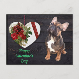 Französische Bulldogge Valentinstag French Bulldog Postkarte