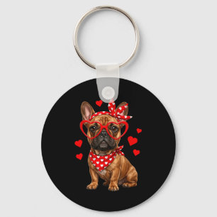 Französische Bulldogge Valentinstag Frenchie Liebh Schlüsselanhänger