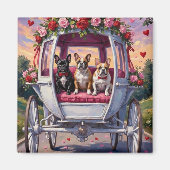 Französische Bulldogge Valentinstag Magnet (Vorne)