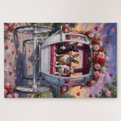 Französische Bulldogge Valentinstag Puzzle (Horizontal)