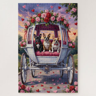 Französische Bulldogge Valentinstag Puzzle